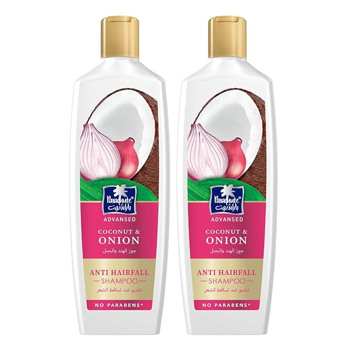 Parachute Advanse Coconut & Onion Shampoo | Strengthens Hair & Reduces Hairfall | 13.4 Fl oz | Pack of 2