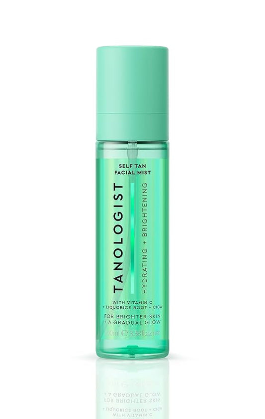 Tanologist Self Tan Hydrating & Brightening Face Mist - 100ml Tanologist Self Tan Face Mist - Gradual Self Tanner for Face - Bronzing Mist