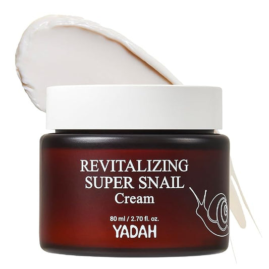 YADAH Revitalizing Super Snail Cream 2.7fl oz – Lightweight Moisturizer with Snail Mucin, Adenosine & Shea Butter for Hydration, Skin Texture & Nourished Look