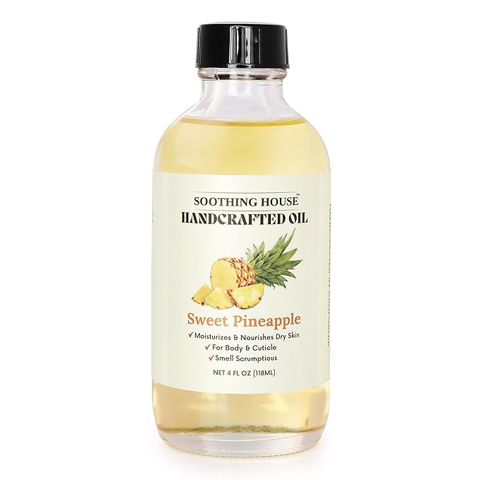 Sweet Pineapple Body Oil - Moisturizing Body Oil for Soft, Glowing Skin with Almond & Jojoba Oil (4 fl oz)