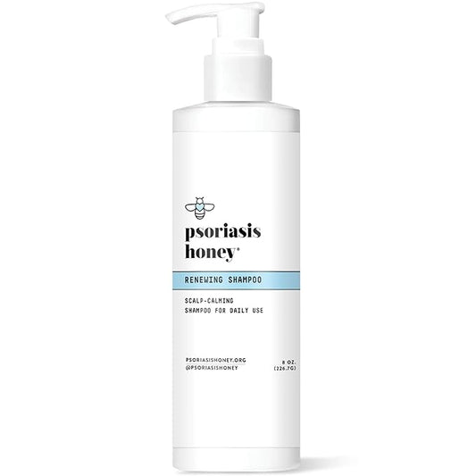 Renewing Shampoo - Itchy & Dry Scalp Treatment - Psoriasis Shampoo With Argan Oil for Women & Men - Scalp Psoriasis Relief - Daily Hair Shampoo for Kids (8oz)
