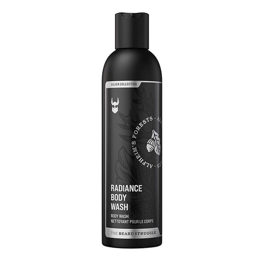 The Beard Struggle Men's Body Wash Alfheim's Forests - Silver Collection - Skin Cleaning Agent - Natural Body Wash - Shower Gel Liquid Soap - 240 mL / 8 US. fl. oz.