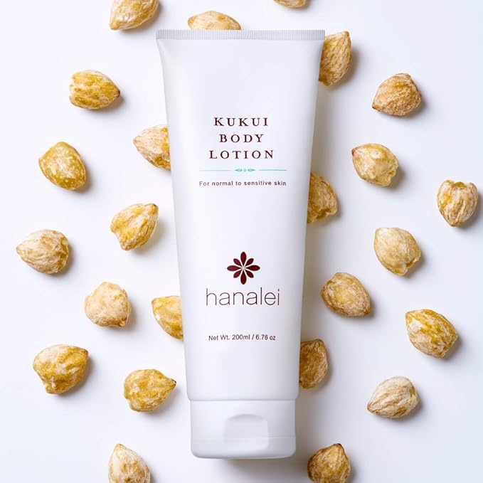 Hanalei Cruelty-Free Kukui Body Lotion – Paraben-Free, Dye-Free Moisturizer with Kukui Nut Oil, Shea Butter & Jojoba Oil for Hydrated, Soft, Nourished Skin – Full Size 200 ml – Ideal to All Skin Types