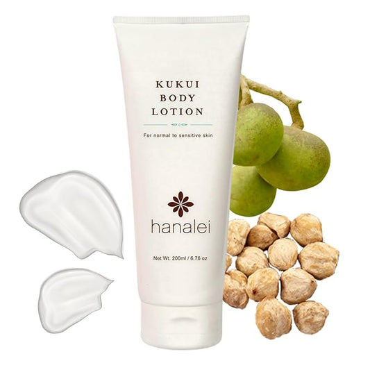 Hanalei Cruelty-Free Kukui Body Lotion – Paraben-Free, Dye-Free Moisturizer with Kukui Nut Oil, Shea Butter & Jojoba Oil for Hydrated, Soft, Nourished Skin – Full Size 200 ml – Ideal to All Skin Types