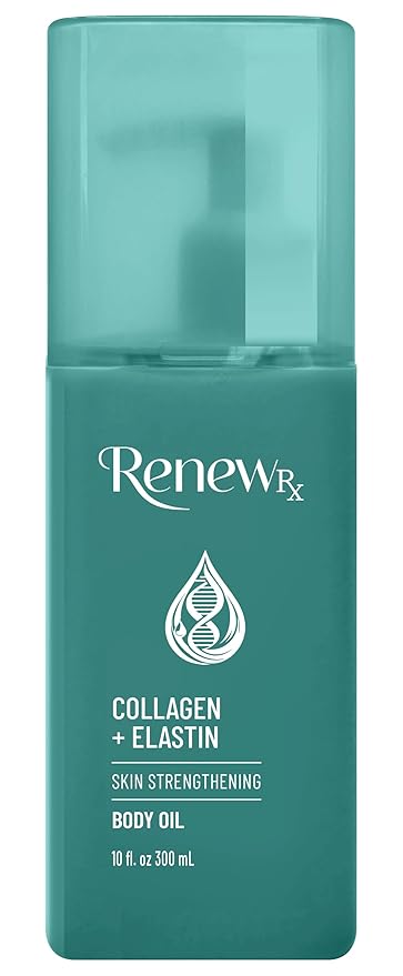 Collagen + Elastin Restorative Skin Strengthening Oil, Moisturizing Body Oil – Hydrating & Firming Skin Care, Vegan Skincare, 10 fl oz