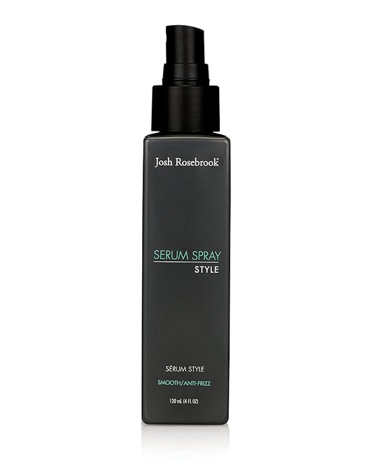 Josh Rosebrook Serum Spray - anti-frizz, wave and curl smoothing and defining hair styling spray that also performs as a nourishing, herbal-active scalp treatment - 120 mL - 4 Oz
