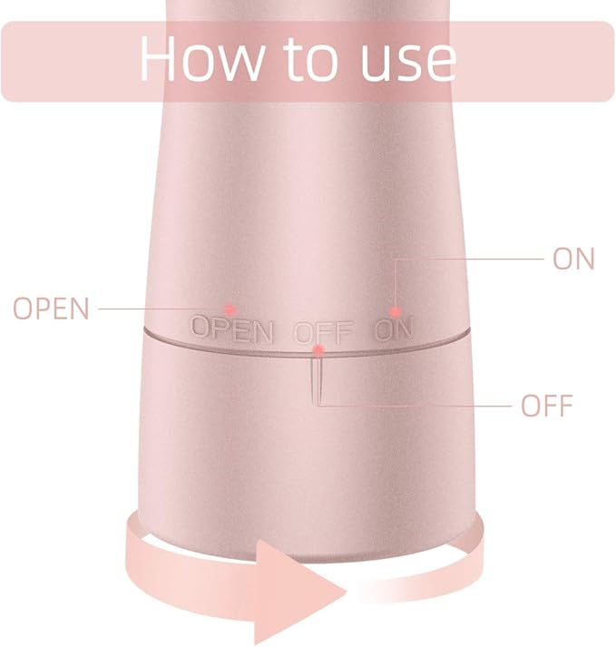 Facial Hair Remover for Women, Leuxe Painless Hair Removal Waterproof Shaver Razor with LED Light for Peach Fuzz Fine Hair Chin Cheek Upper Lip (Rose)