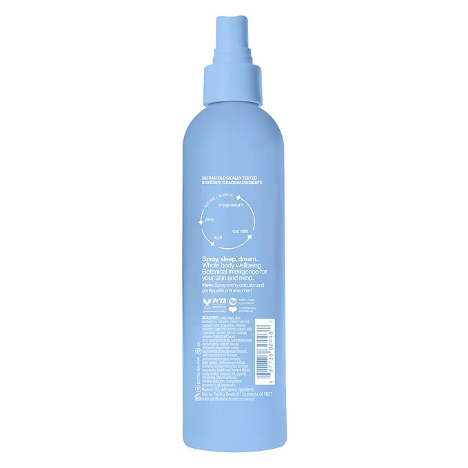 Pacifica Dream Milk Magnesium Spray for Sleep & Relaxation - Natural Magnesium Body Mist Infused with Lavender, Chamomile & Essential Oils, Vegan & Cruelty-Free, Clean Beauty, 4 fl oz