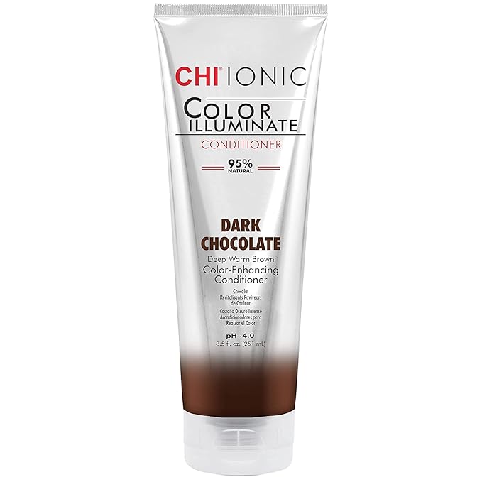 CHI Color Illuminate Conditioner, Helps Maintain Fresh Color In Natural & Color-Treated Hair, Sulfate, Paraben, & Cruelty-Free, Dark Chocolate, 8.5 Oz