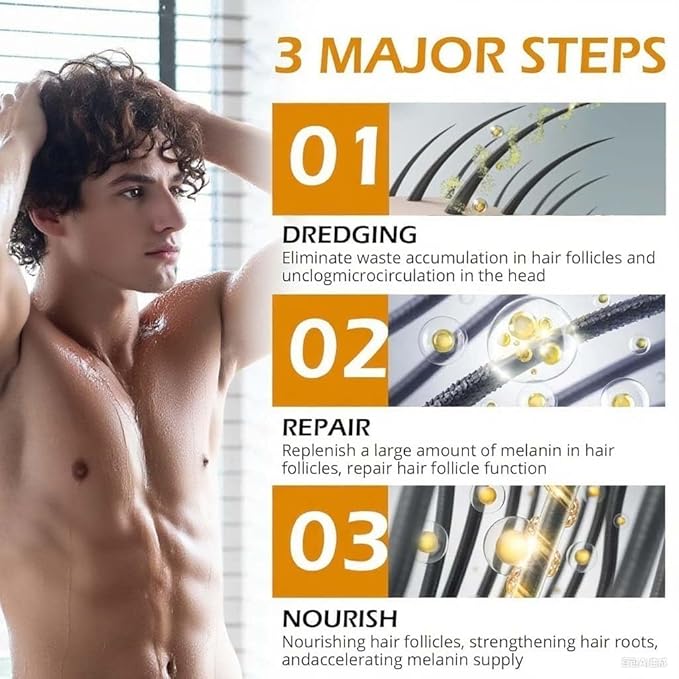 Root activating shampoo, hair growth soap, deep cleansing scalp, natural formula, with moisturizing and scalp care effects, suitable for men and women to use