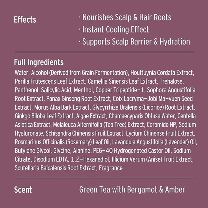 L01 Korean Root Pro Booster scalp care serum spray with Patented Traditional Herbal Composition, Copper tripeptides-1 for Follicle/Ginseng/Anti hair loss/korean skin care