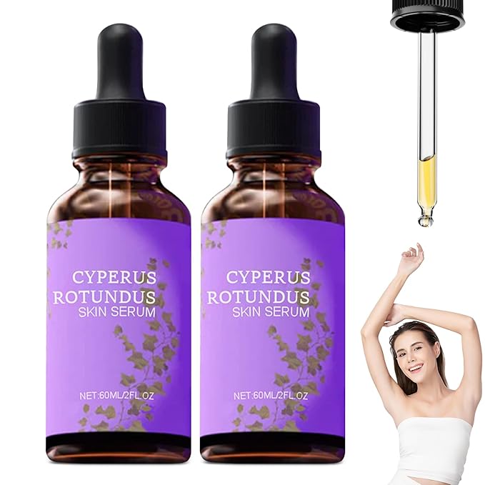Cyperglow - Cyperus Rotundus Skin Serum, Natural Organic Cyperus Rotundus Oil, Lightweight Soothing Body Oil, Natural Soothing and Gentle (2PC)