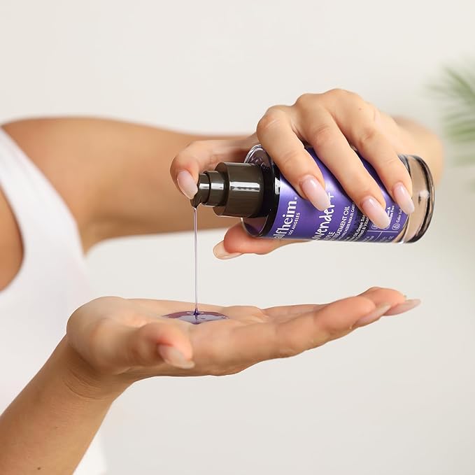 ALFHEIM Lavender+ Purple Hair Treatment Oil | Anti-Brass Toning & Shine Boosting Hair Oil for Blonde, Silver & Gray Hair | Heat Protection & UV Defense | Sulfate-Free, Paraben-Free | 3.38 fl.oz