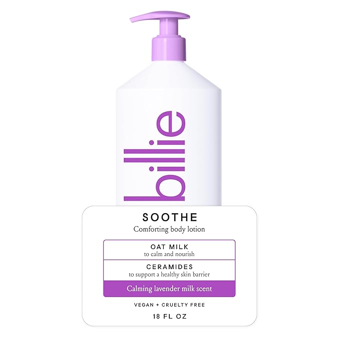 Billie Soothe Comforting Body Lotion, Oat Milk + Ceramides, 18oz