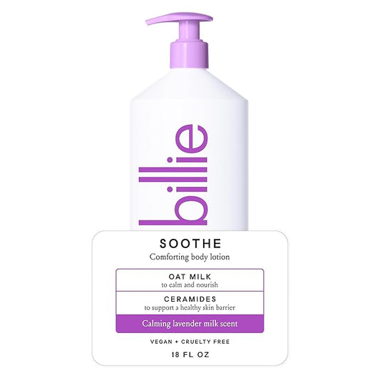 Billie Soothe Comforting Body Lotion, Oat Milk + Ceramides, 18oz