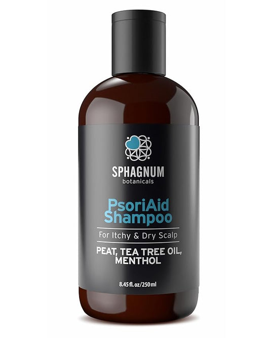 Natural Psoriasis Shampoo - Peat Mud & Tea Tree Oil Therapy for Itchy and Red Scalp Treatment. No Coal Tar. 8.45 Oz