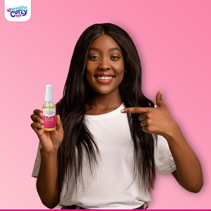 Renew Hair + Scalp Serum – Organic Hair Growth Oil with Rosemary for Frizz Control | Nourishing Scalp Treatment & Hair Growth Serum for Curly, Textured & All Hair Types (3A–4C) | Vegan & Paraben-Free