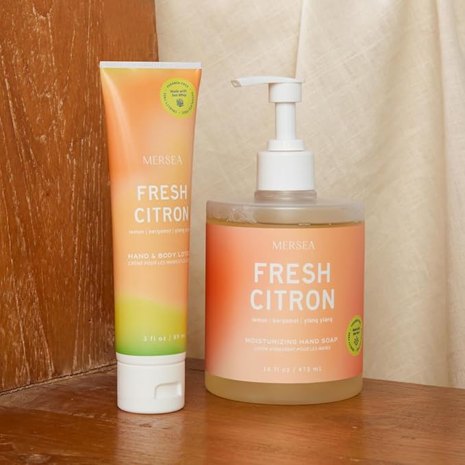 MERSEA Fresh Citron Sea Whip Hand and Body Lotion, Scented Travel Lotion (3 oz)