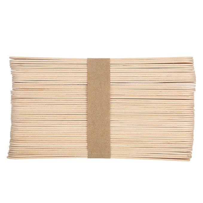 Wax Applicator Sticks, 100pcs Wooden Disposable Epilation Wax Tool Wax Waxing Wood Body Hair Removal Sticks Applicator Wax Spatulas Applicator for Mask Hair Remove Cream Ice Cream Stick