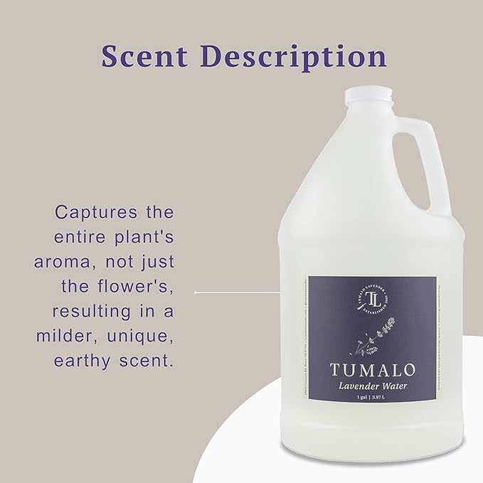 Hydrosol - Pure Organic Lavender Floral Water Hydrosol, Facial Toner, Aromatherapy, Skincare Set, Body Mist, Room & Linen Spray - Made in USA - 1 Gallon