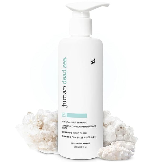 JUMAN Dead Sea Mineral Hair Shampoo | Promotes Hair Growth & Treats Dandruff | Infused with Essential Oils & Dead Sea Salts | For Men & Women | Vegan | SLS & Paraben Free