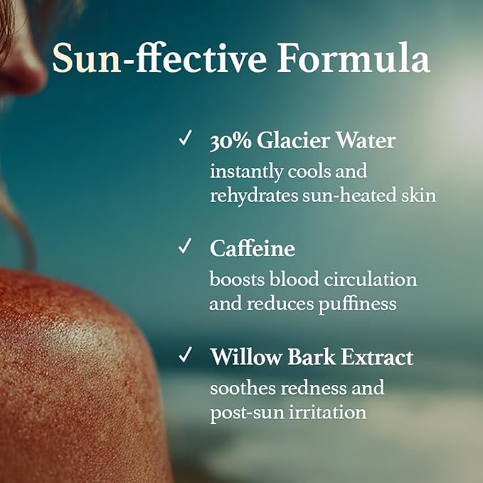 Ice Sorbet Toner Pads | Skin Prep Wipes for Puffiness, Under Eye Bags & Instant Face Lift | Gel Pads for Sunburn Relief & After Sun with 30% Glacier Water & Caffeine | 7.43 Fl Oz / 60 Count