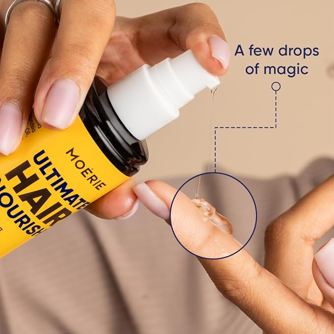 Moerie Ultimate Hair Oil for frizzy, dry and damaged Hair - Deeply Nourishing Rejuvenation - With Vitamin E, Jojoba & Hemp