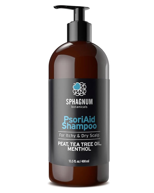 Natural Psoriasis Shampoo | 13.5 fl. Oz | Peat Mud & Tea Tree Oil Therapy for Itchy and Red Scalp Treatment. No Coal Tar. Sulfate Free.