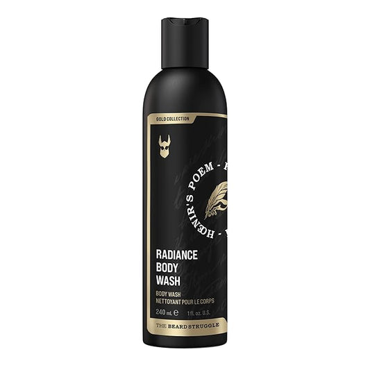 The Beard Struggle Men's Body Wash Hoenir's Poem - Gold Collection - Skin Cleaning Agent - Natural Body Wash - Shower Gel Liquid Soap - 240 mL / 8 US. fl. oz.