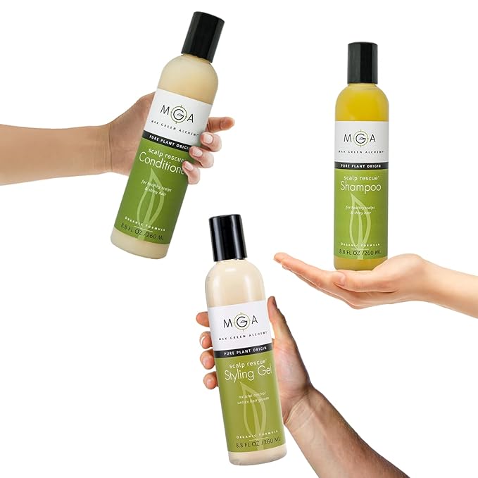 MGA Vegan Hair Shampoo - Organic Formula for All Types of Hair | With Natural Herbal Scent for Men & Women | Parabens Silicone & Sulfate Free Dandruff Shampoo Provides Frizz control | 8.8 Fluid Ounce