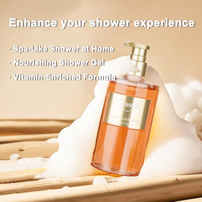 Vassili Fragrance Body Wash - Long-Lasting Aroma with Exotic Notes,Moisturizing & Gentle,For All Skin Types,Easy Rinse,12.3fl oz (Profound love)