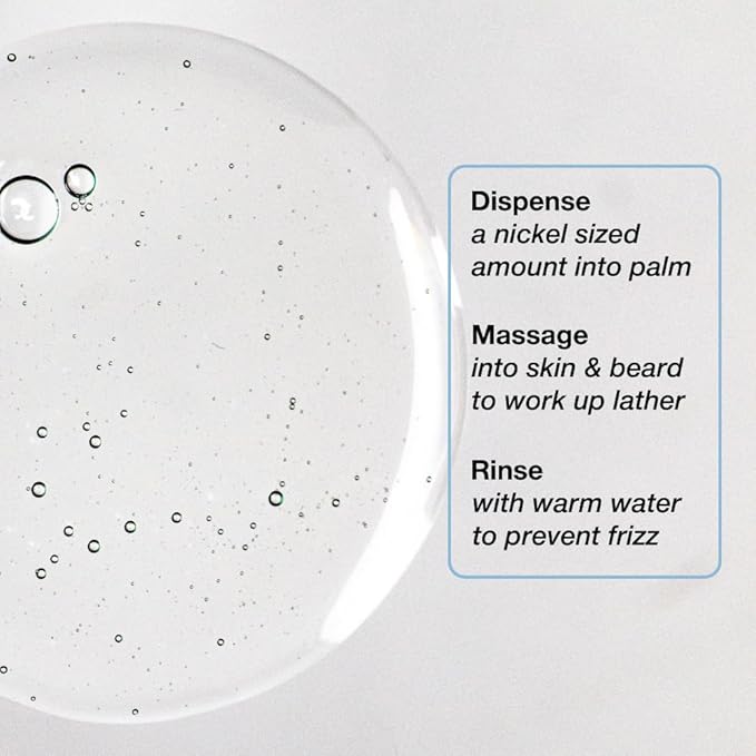 ZEUS Soothing Beard Shampoo for Men, Specialized Face & Hair Wash for Dry & Sensitive Skin, Anti-Dandruff & Itch Relief for Healthy Beard Growth (Made in USA) 6 oz.