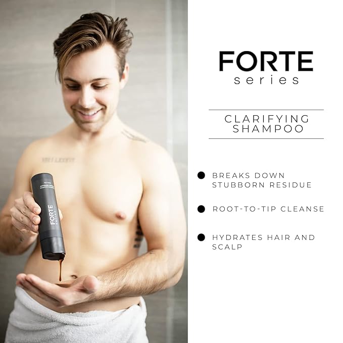 Alex Costa Clarifying Shampoo for Men by Forte Series Hydrating & Clarifying Shampoo for Build Up Removal Hair (8 Oz)