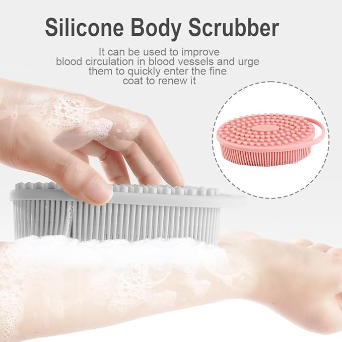 Silicone body scrubber, exfoliating silicone