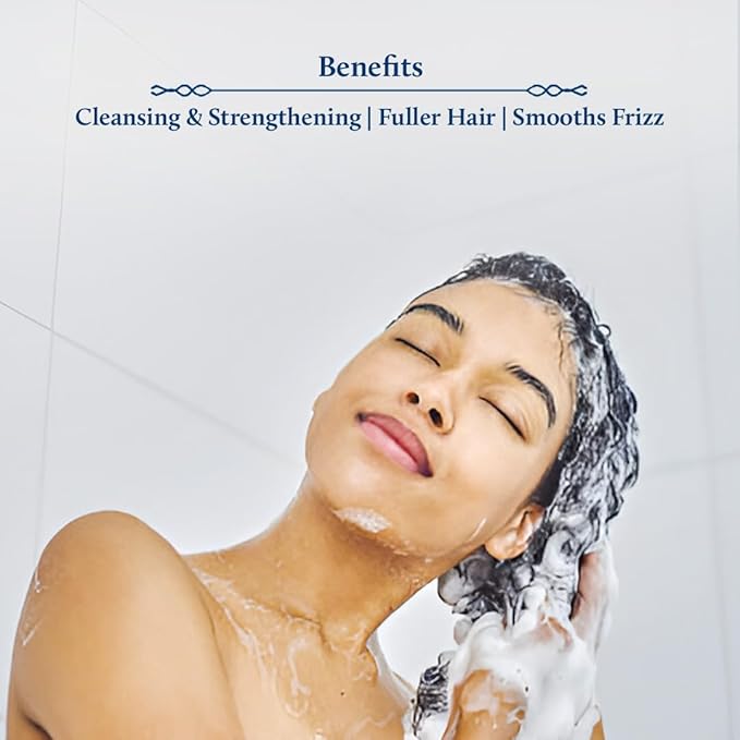 Blue Nectar Batana Oil Shampoo for Fuller & Stronger Hair | Suitable for Dry, Frizzy, Curly, and Wavy Hair | Redensyl Alternate | Organic Shampoo for Women & Men (6.76 Fl Oz, 17 Herbs)