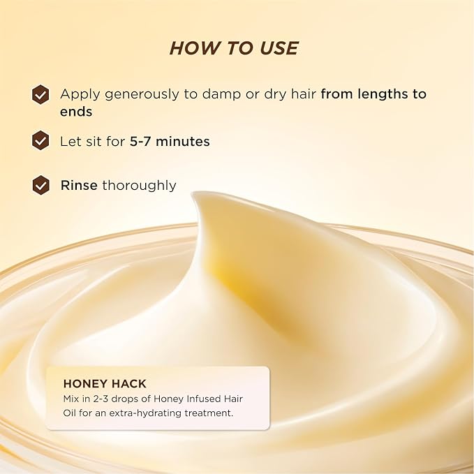 Gisou Honey Gloss Ceramide Therapy Hair Mask, Deep Hydration & Repair, Mirsalehi Honey, Ceramides & Hyaluronic Acid, 4x Stronger Hair & +85% Shine, Suitable for All Hair Type (75ml)