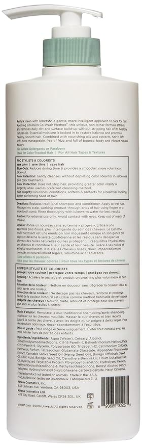 Unwash Bio-Cleansing Conditioner - Gentle, Hydrating Co-Wash Cleansing Conditioner, Sulfate & Paraben Free, for Curly, Coily & Dry Hair, 33.8 fl oz