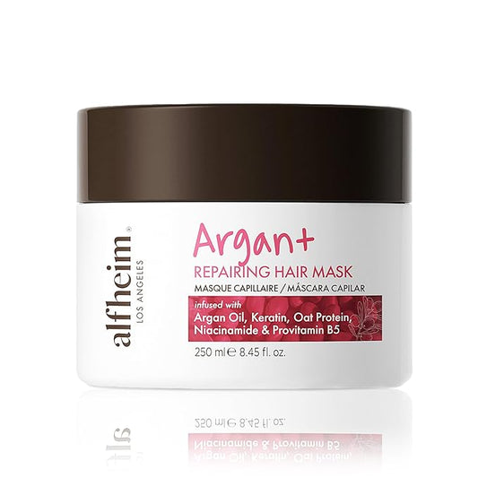 ALFHEIM Argan Repairing Hair Mask | Deep Nourishing & Moisturizing Treatment for Dry, Damaged Hair | Infused with Argan Oil, Keratin & Oat Protein | Anti-Frizz & Strengthening Formula | 8.45 oz