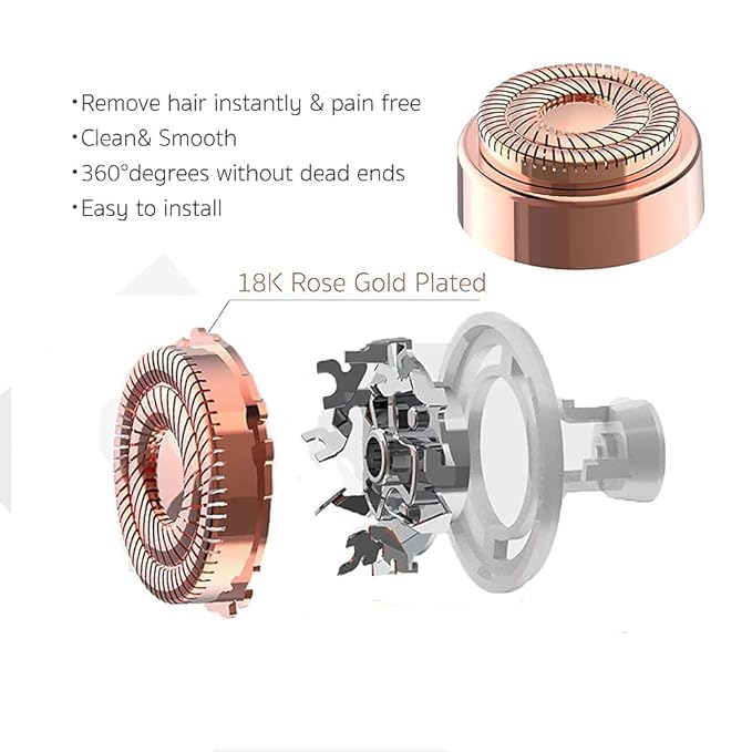 Replacement Heads for Flawless Facial Hair Remover, Replacement Blades for Finishing Touch Flawless Hair Removal Gen 2