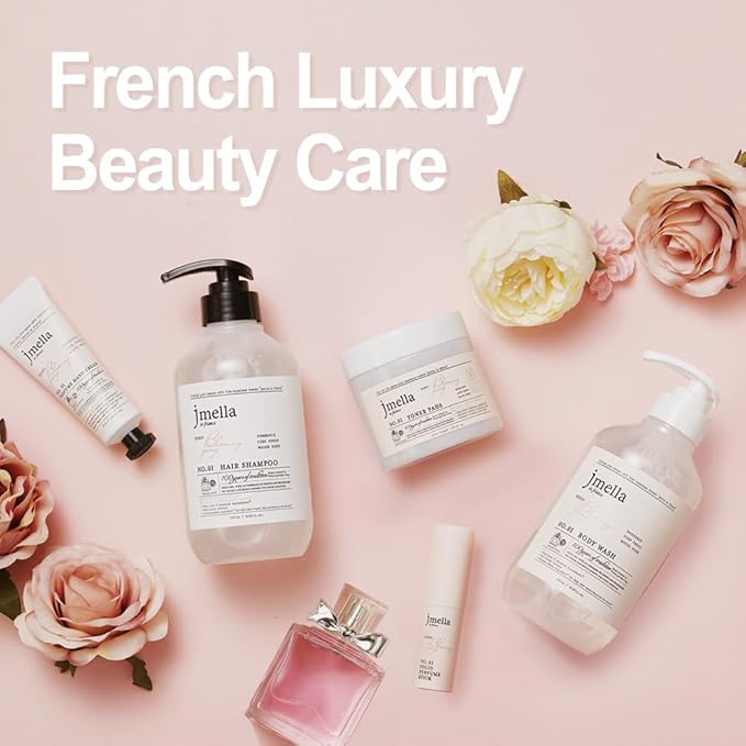 jmella IN FRANCE Blooming Peony Shampoo 33.8 floz with luxury fragrance- Chemical free- Strawberry leaf extract -17 types of amino acid complex From 7 kinds of Paraben