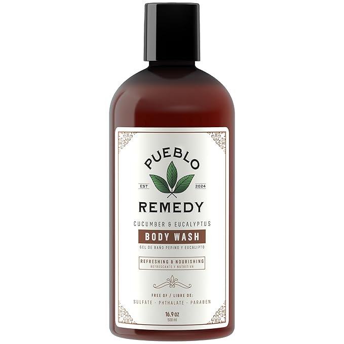 Body Wash, Cucumber & Eucalyptus – Soothing & Invigorating Shower Gel, Vegan & Cruelty-Free, 16.9 Oz