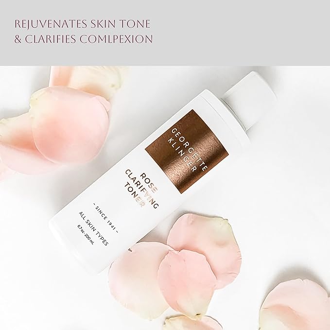 Rose Clarifying Toner - Deep Cleansing Facial Toner, pH Balancing, Moisturizing Formula with Witch Hazel and Aloe for Deep Pore Cleansing, Hydration, and Skin Repair - 6.7 oz by Georgette Klinger