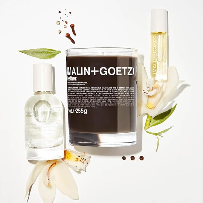 Malin + Goetz Leather Perfume Oil, 0.3 Fl. Oz. - Men & Women Rustic Modern Scented Oil, Fragrance Oil, Roll On Mini Perfume Body Oil, Vegan & Cruelty-Free
