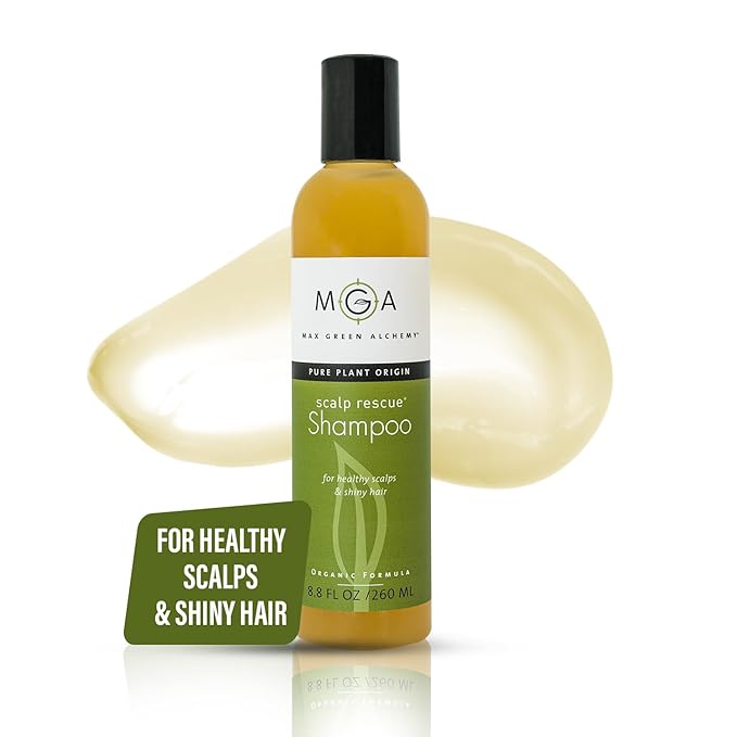 MGA Vegan Hair Shampoo - Organic Formula for All Types of Hair | With Natural Herbal Scent for Men & Women | Parabens Silicone & Sulfate Free Dandruff Shampoo Provides Frizz control | 8.8 Fluid Ounce