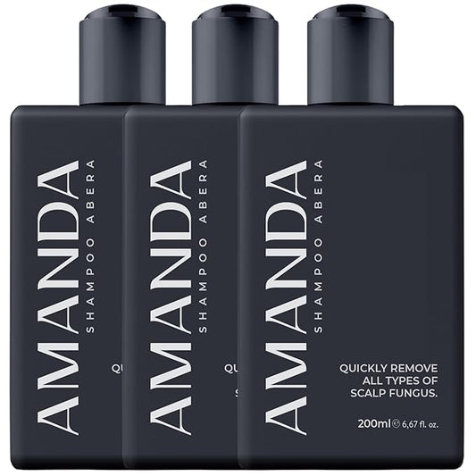 Abera Anti-Dandruff Shampoo for Stronger Hair & Healthier Scalp, Nourishes, Supports and Promotes Hair Growth, Get Rid of Dandruff, 6.67 fl oz, Set of 3