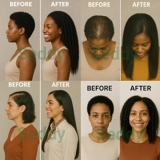 Seddy Rosemary Mint Hair Growth Oil – Caffeine, Rosemary, Castor, Biotin, Peppermint, Argan & Jojoba | Hair Growth Oil & Scalp Treatment for Thicker, Fuller, Healthier Hair -3.4 Fl. Oz