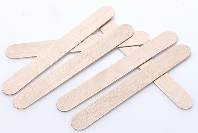 100PCS Large 5.9" Wood Wax Applicator Sticks Spatulas for Eyebrow Hair Removal Ice Cream and Mask Sticks Applicator
