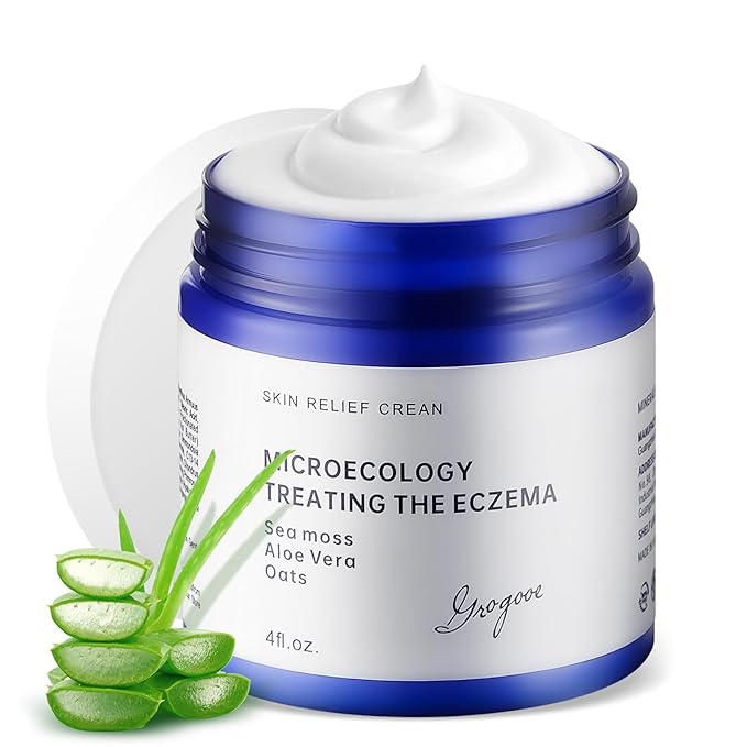 Eczema Relief Cream，Moisturizing Eczema Cream，Full Body Lotion with Colloidal Oatmeal (Skin Protector)，Sea Moss and Aloe Vera 4 Oz