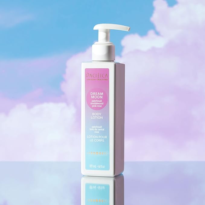 Pacifica Body Lotion - Dream Moon Body Moisturizer - Plant Powered Aromatherapy - Scented Patchouli, Sandalwood & Pink Rose -w/Shea Butter Clean Beauty Vegan & Cruelty-Free Dermatologist Tested