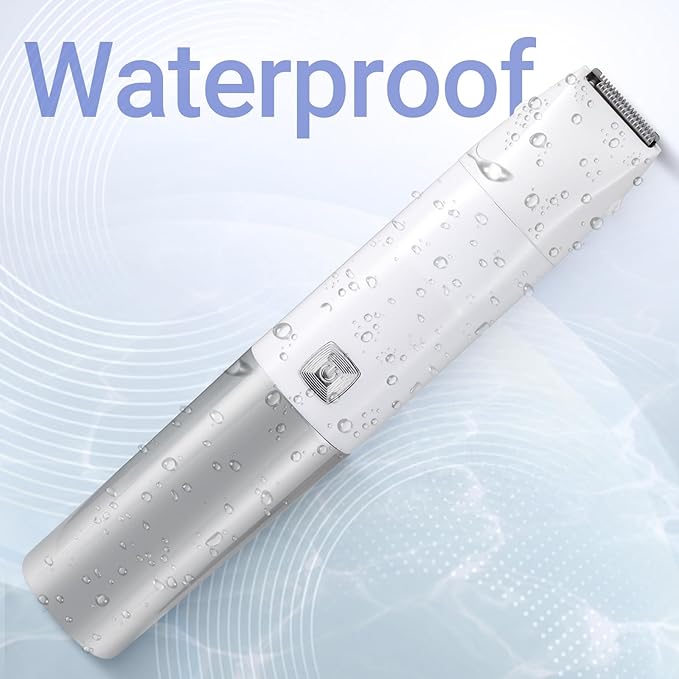 Bikini Trimmer for Women, 6-in-1 Body Hair Trimmer, Facial & Pubic Hair Removal, IPX7 Waterproof Wet & Dry Grooming Electric Shaver Kit,Cordless Travel Razor with USB Charging Dock